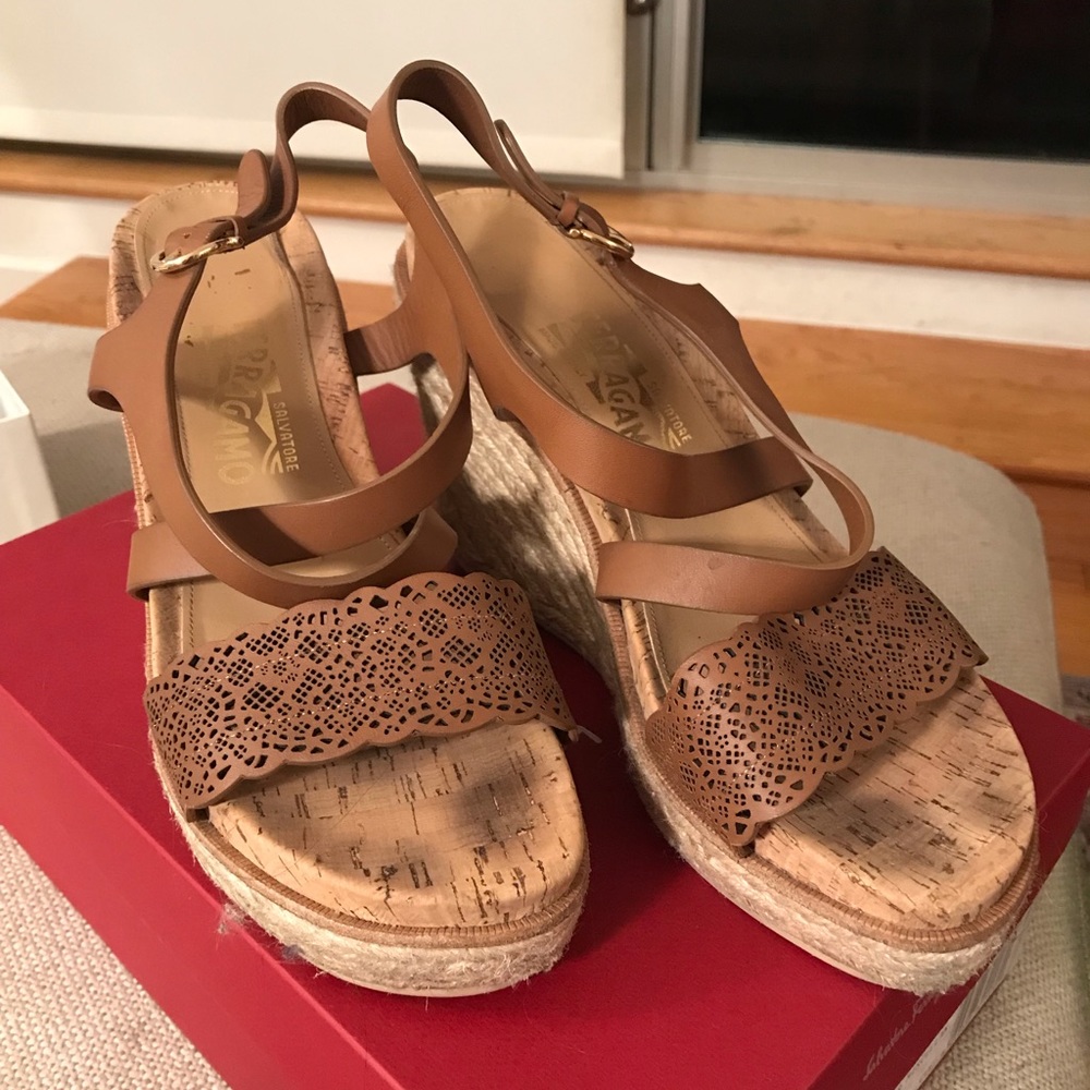 Ferragamo espadrille wedges